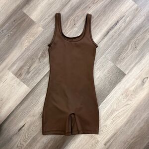 Aritzia Brown Bodysuit Romper